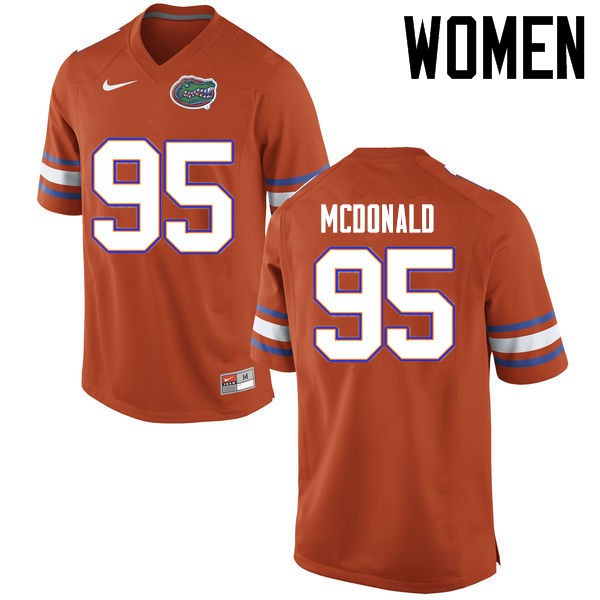 Florida Gators Women #95 Ray McDonald College Football Jersey Orange